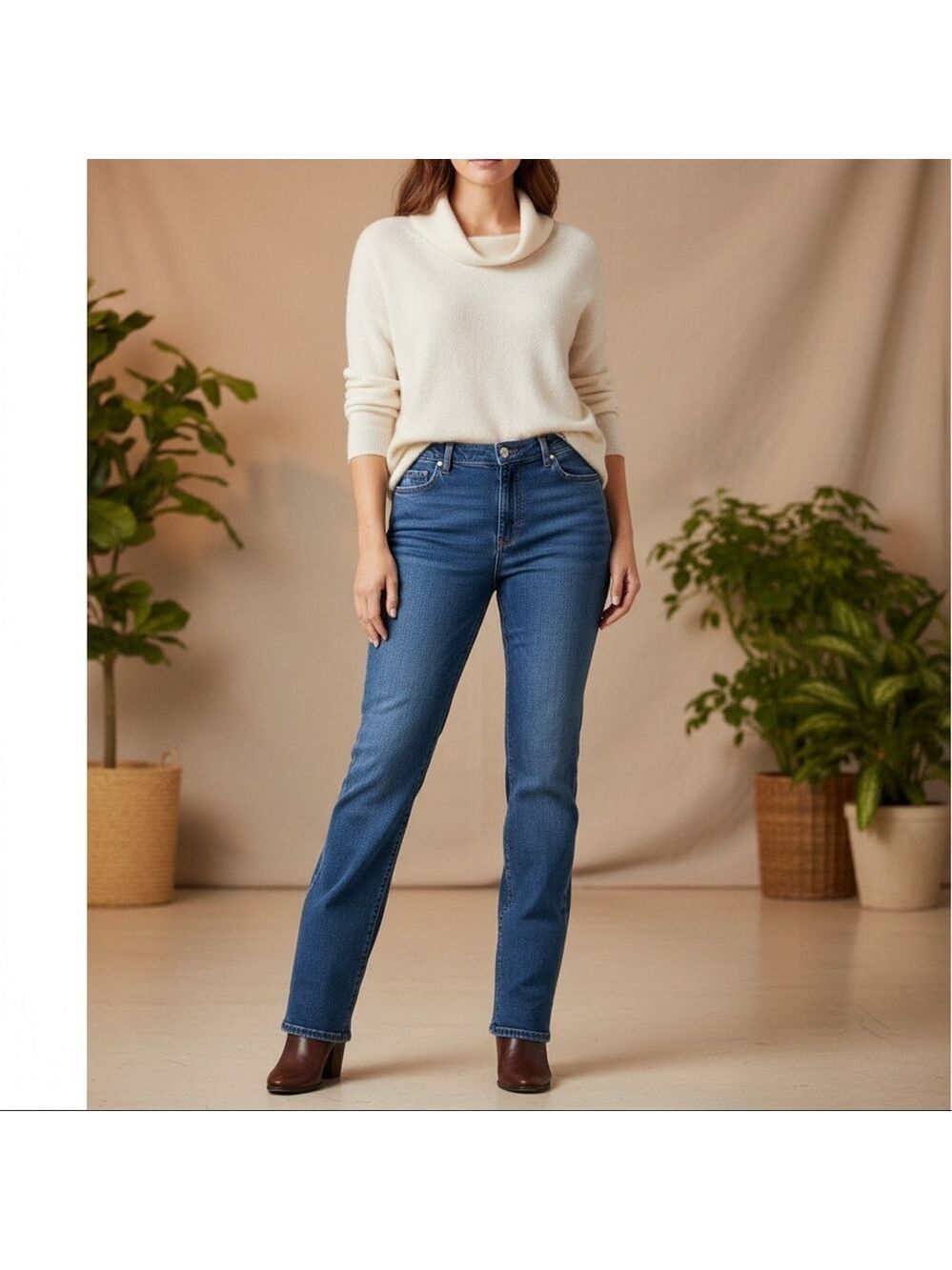 St. John’s Bay Women’s Bootcut Jeans Size 14 – Classic Denim, Comfortable Fit